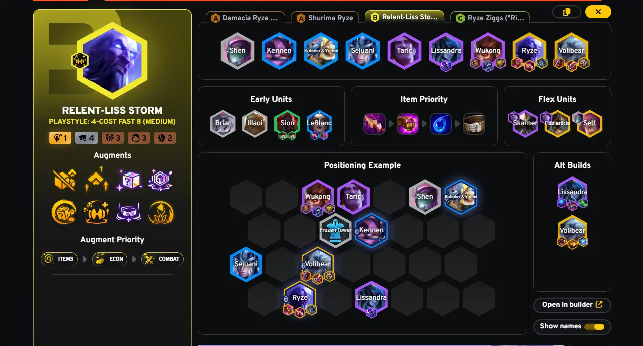 Đội hình chuẩn Ryze Freljord cấp 9