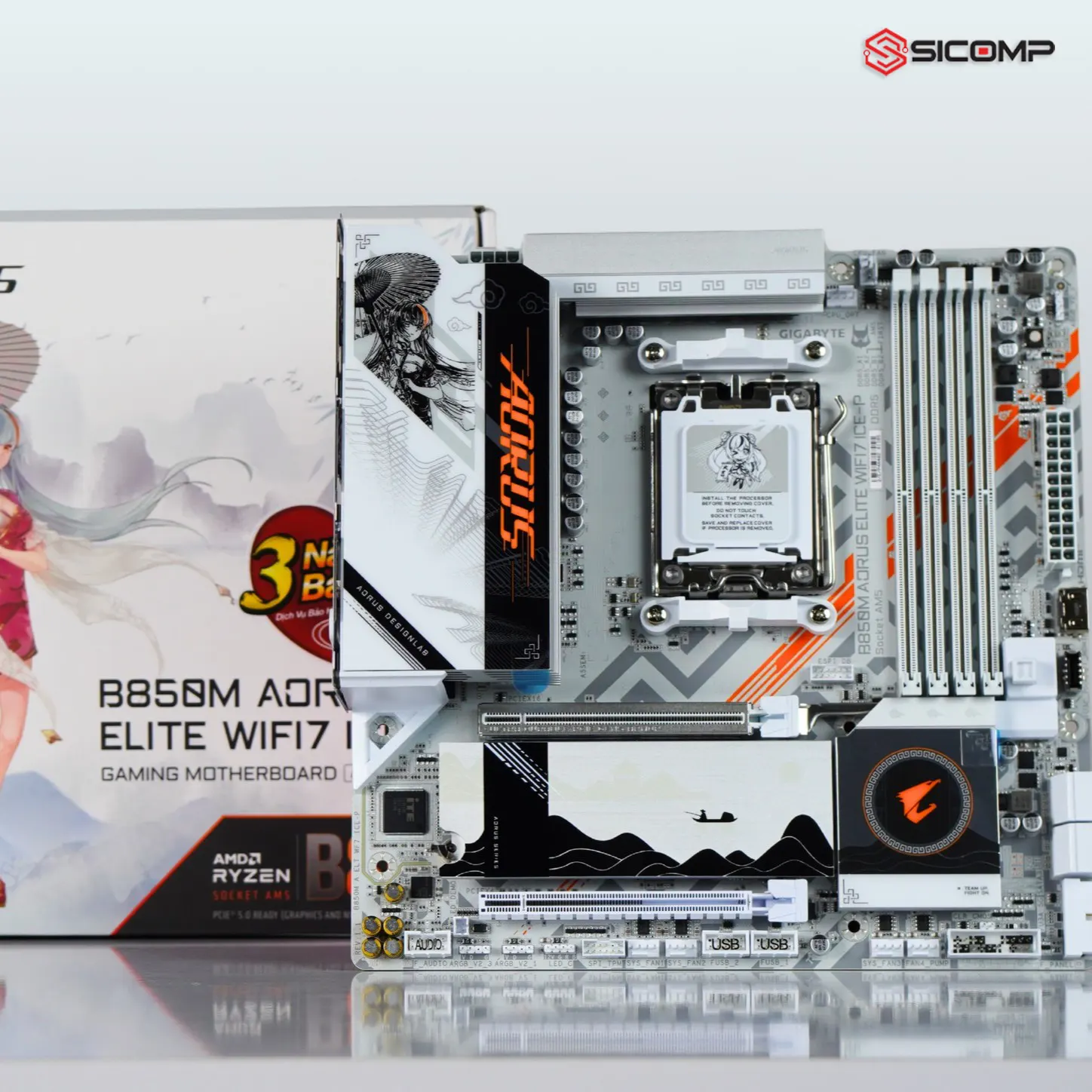 GIGABYTE B850M AORUS ELITE WIFI7 ICE-P