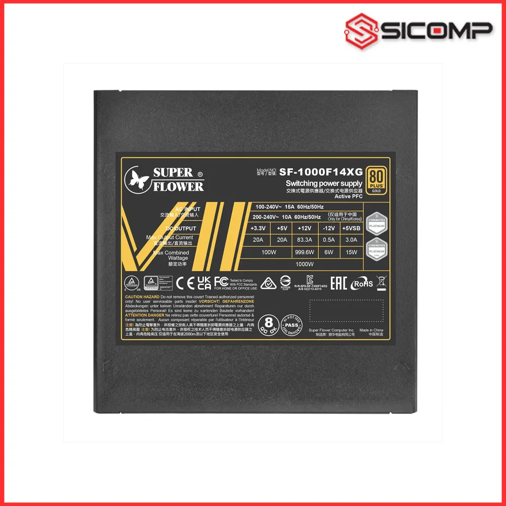 NGUỒN SUPER FLOWER LEADEX VII XG 1000W ATX 3.1 BLACK (80 PLUS GOLD), Picture 5