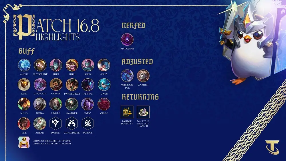 Bản cập nhật TFT 16.8