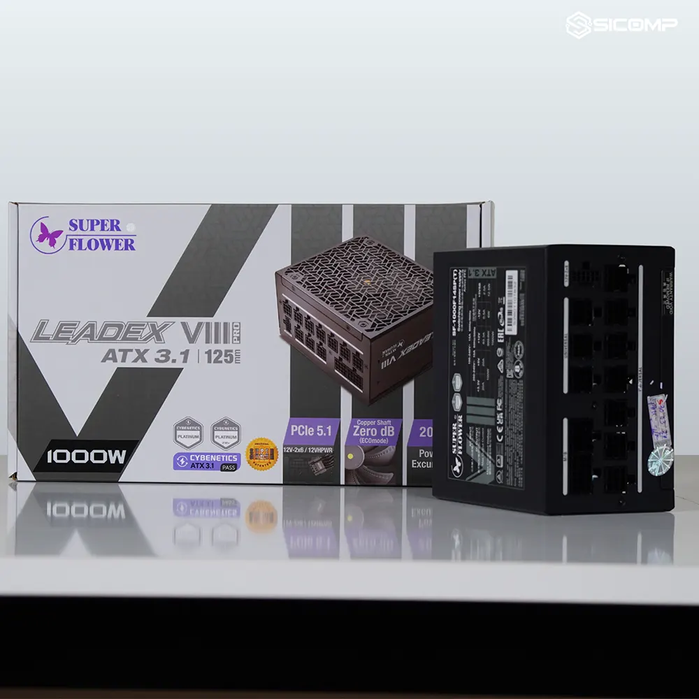 NGUỒN SUPER FLOWER LEADEX VIII PLATIUM PRO 1000W ATX 3.1 (BK), Picture 1