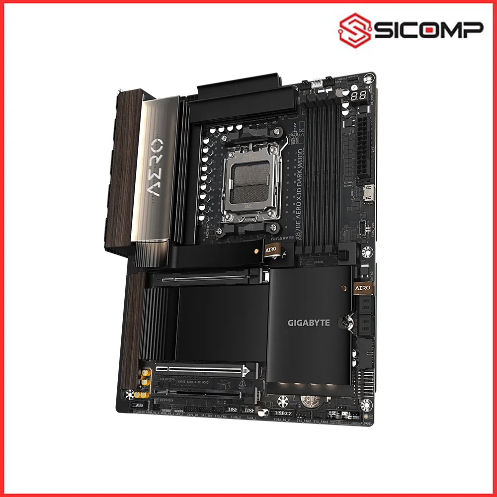 MAINBOARD GIGABYTE X870E AERO X3D DARK WOOD, Picture 4