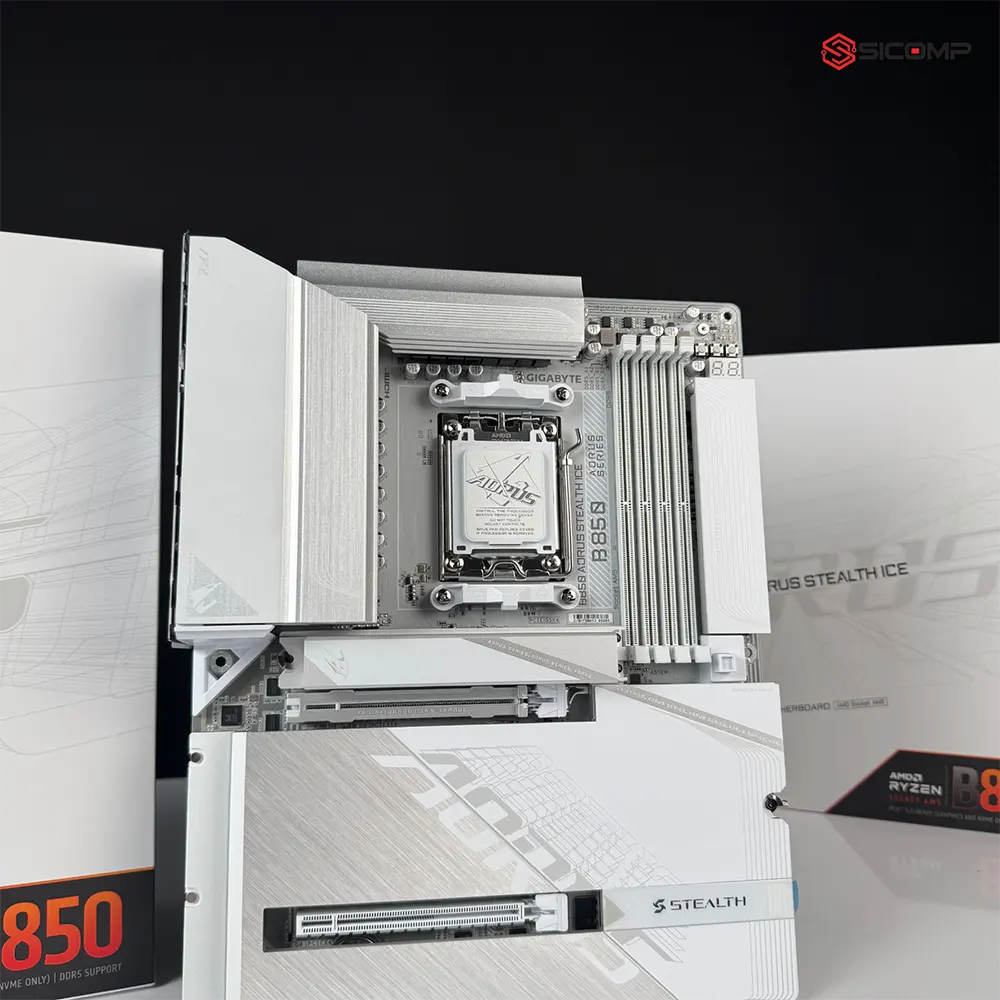 MAINBOARD GIGABYTE B850 AORUS STEALTH ICE WIFI 7 - X3D TURBO MODE, Picture 2