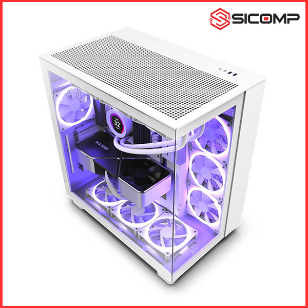 VỎ CASE NZXT H9 FLOW WHITE (ATX | MID TOWER | MÀU TRẮNG), Picture 1