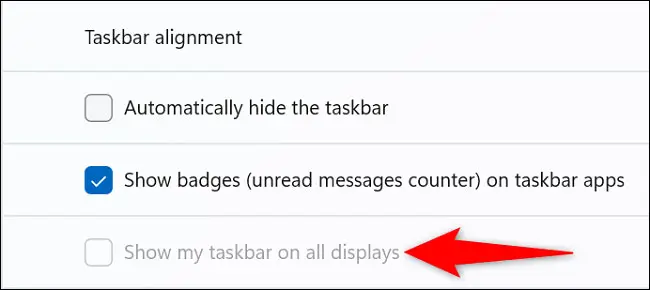 Tắt hiển thị Taskbar trên mọi màn hình