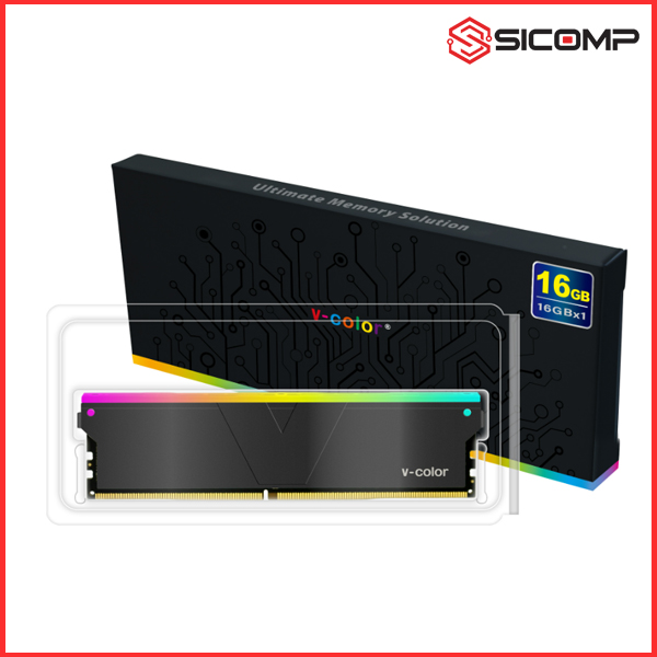 RAM V-COLOR SKYWALKER PLUS 16G 3600 RGB BLACK DDR4, Picture 1