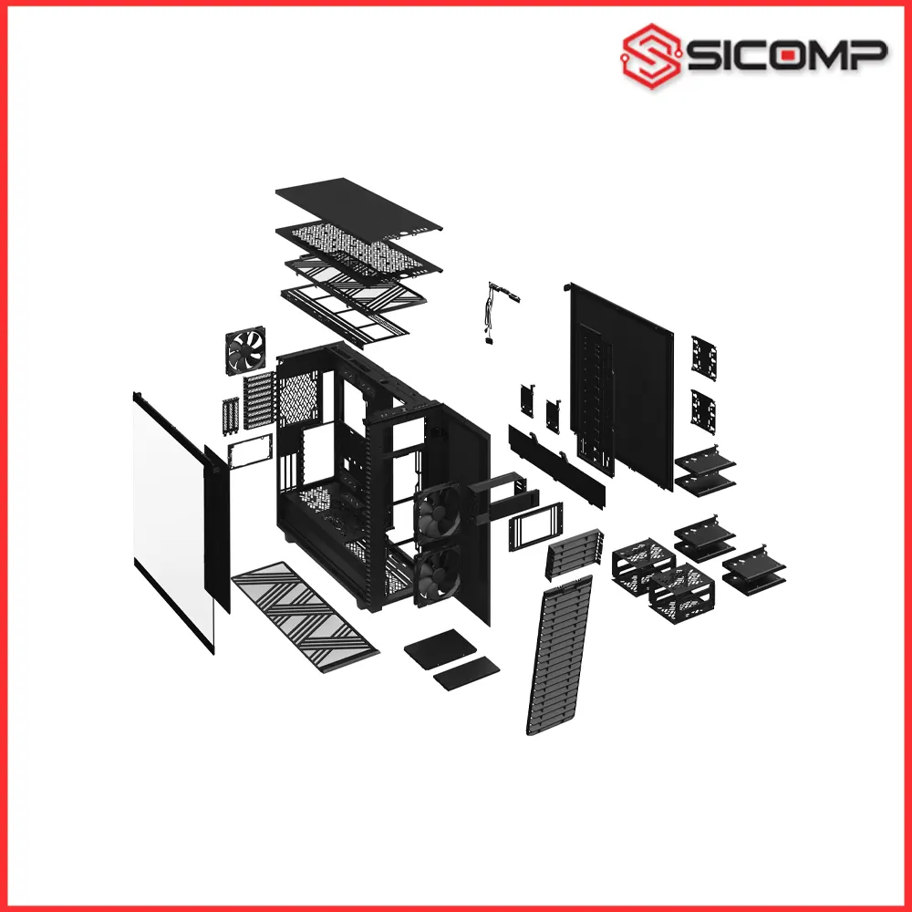 VỎ CASE FRACTAL DESIGN DEFINE 7 XL BLACK SOLID, Picture 10