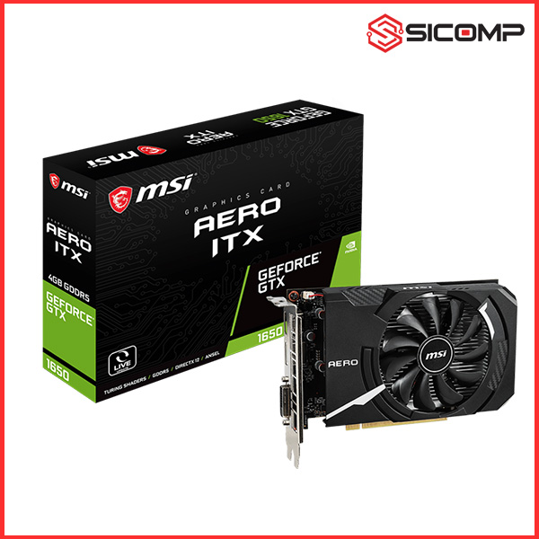 CARD MÀN HÌNH MSI GTX 1650 AERO ITX 4G (FULL BOX, MAI HOÀNG HBH), Picture 1