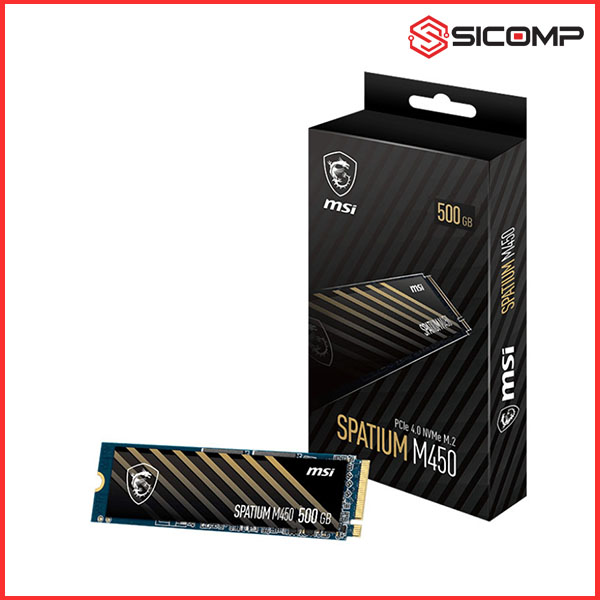 Ổ CỨNG SSD MSI SPATIUM M450 500GB NVME M.2 2280 PCIE GEN 4X4 (ĐỌC 3600MB/S - GHI 2300MB/S), Picture 1