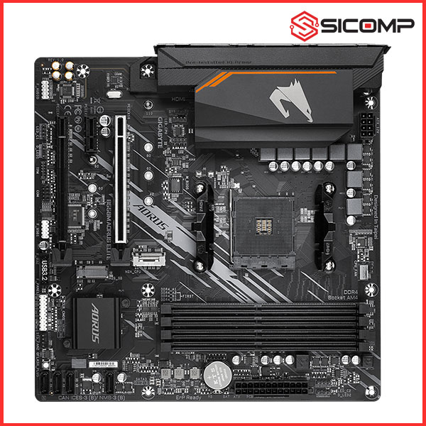 MAINBOARD GIGABYTE B550M AORUS ELITE (AMD B550, SOCKET AM4, M-ATX, 4 KHE RAM DDR4), Picture 3