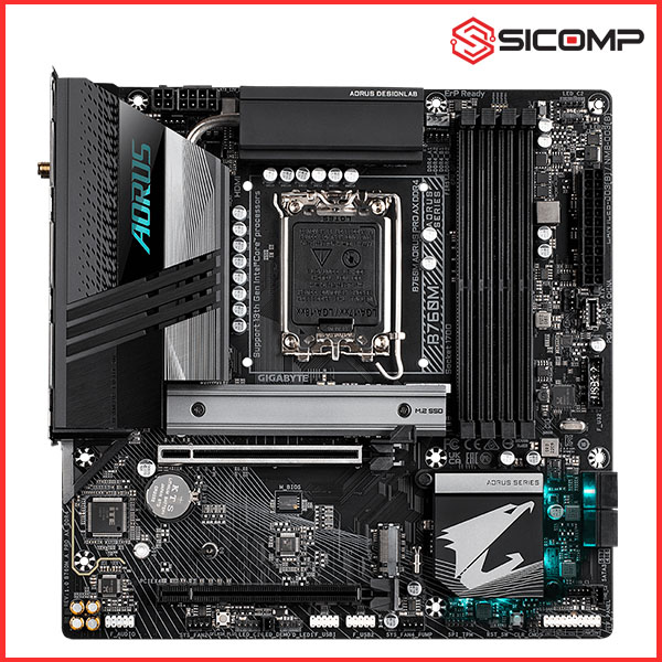 MAINBOARD GIGABYTE B760M AORUS PRO AX DDR4 (INTEL B760, SOCKET 1700, M-ATX, 4 x DDR4), Picture 2