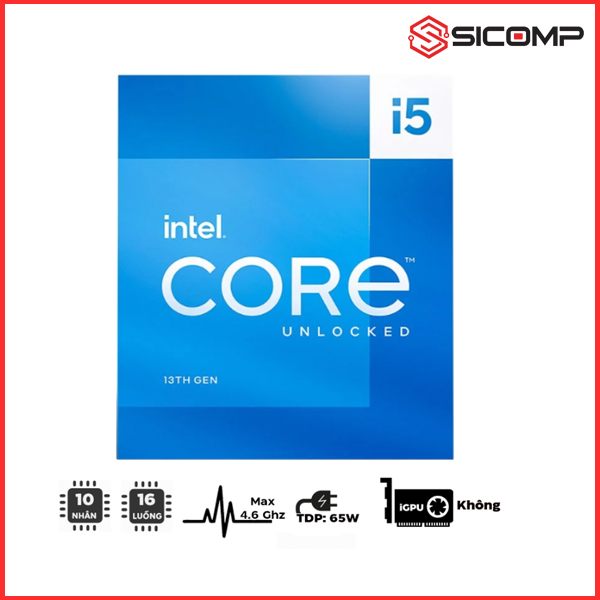 CPU INTEL CORE I5-13400F (UP TO 4.6GHZ, 10 NHÂN 16 LUỒNG, 20MB CACHE ...