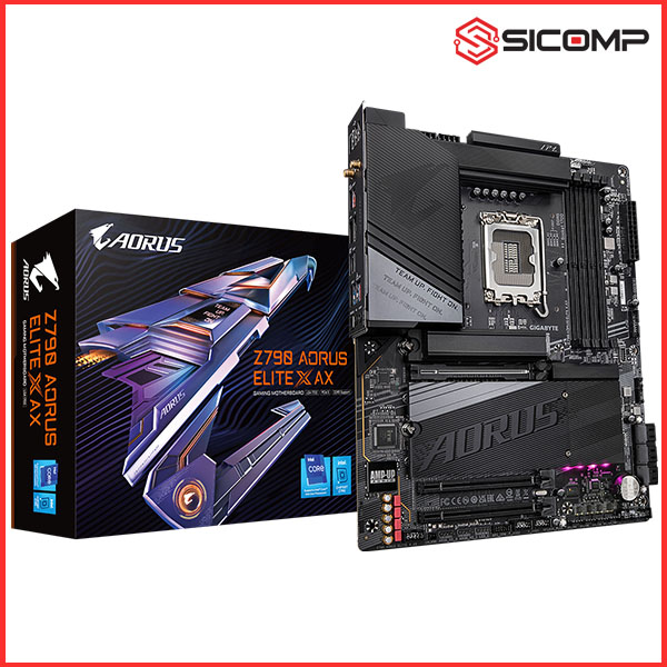 MAINBOARD GIGABYTE Z790 AORUS ELITE X AX (INTEL Z790, SOCKET 1700, ATX, 4 KHE RAM DDR5), Picture 1