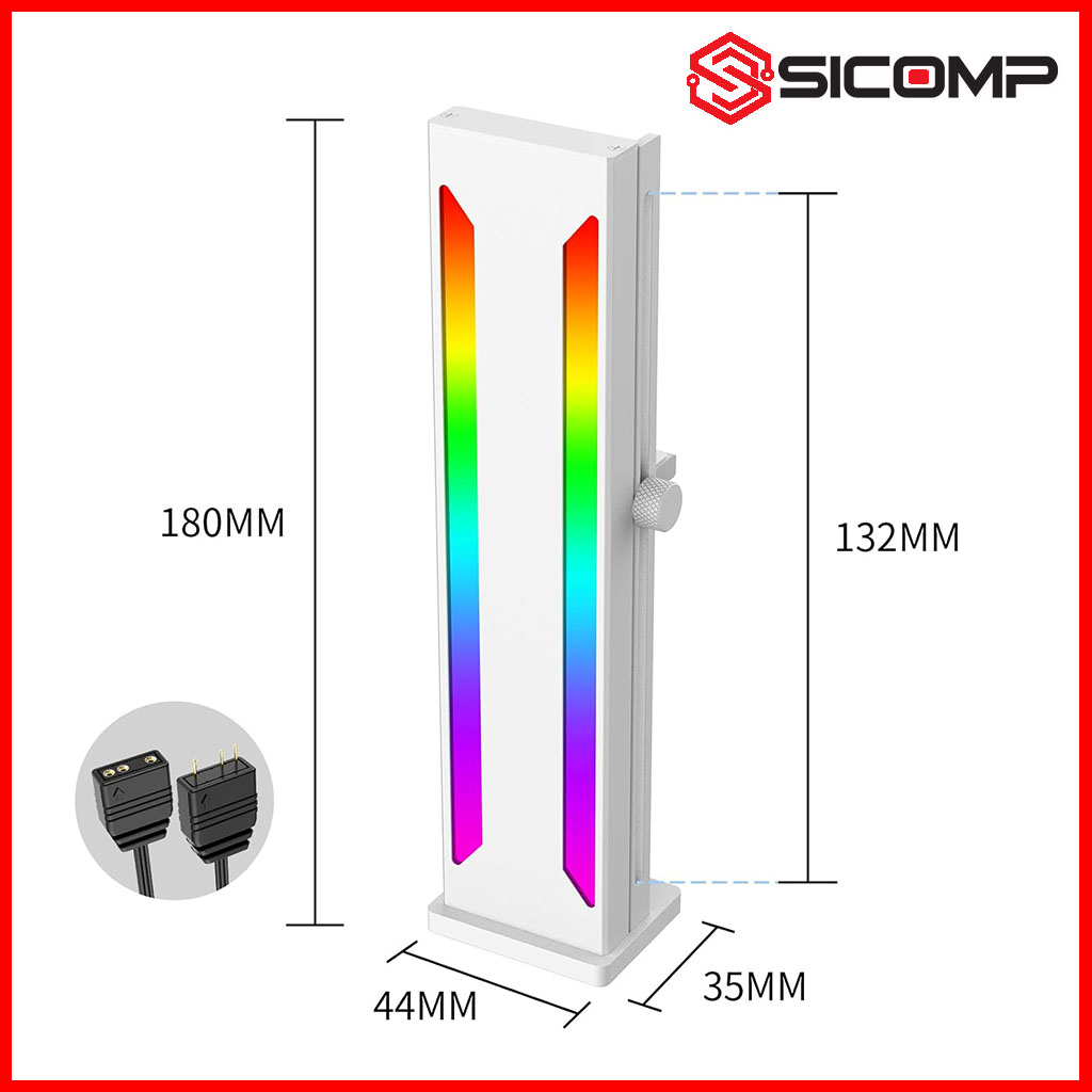 GIÁ ĐỠ VGA IHTP DỌC, THAY ĐỔI ĐƯỢC CHIỀU CAO, SYNC MAIN RGB, ĐỒNG BỘ HUB, MÀU TRẮNG, Picture 3