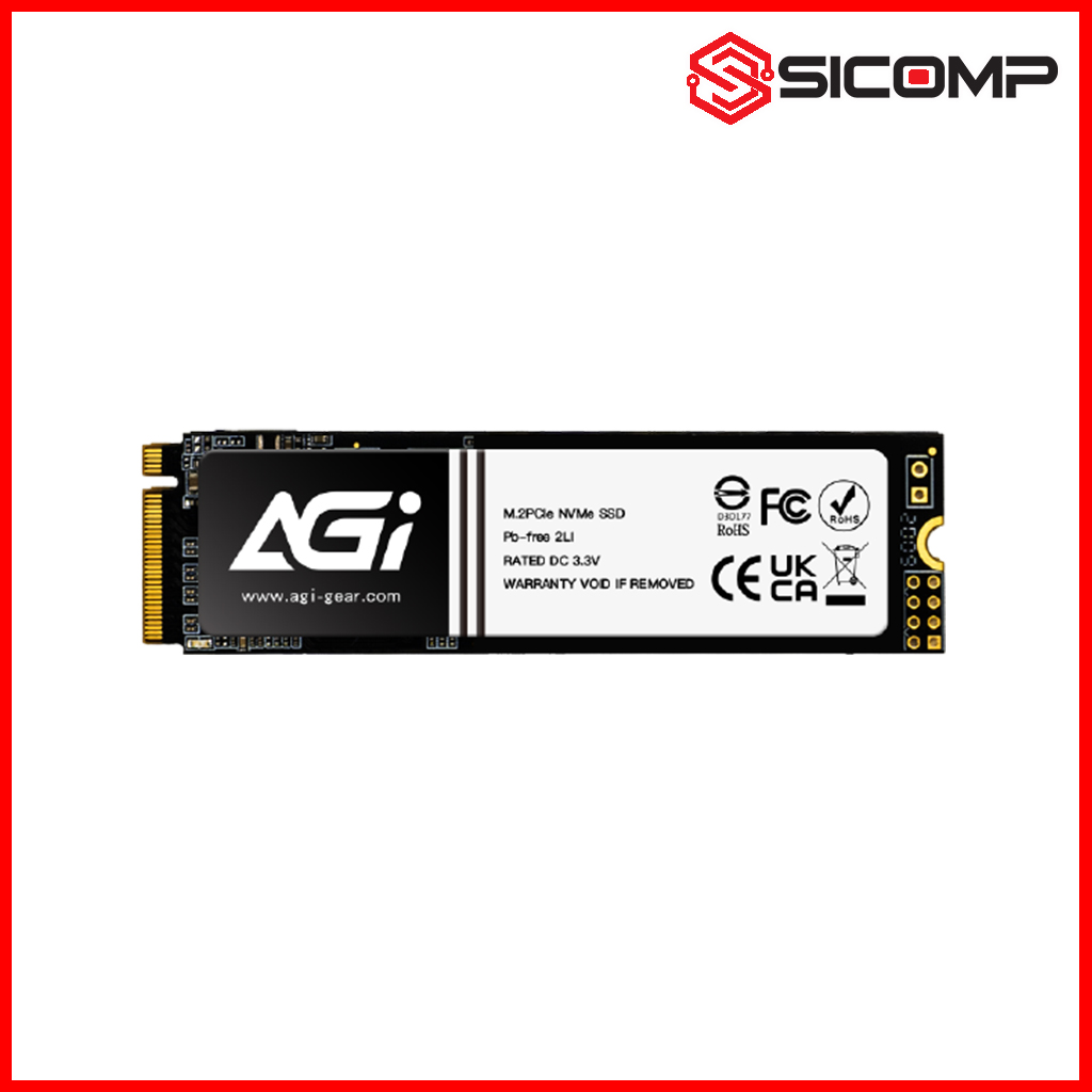 Ổ CỨNG SSD AGI AI298 512G NVME PCIE 2280 GEN3x4 (ĐỌC 2200MB/S) - GHI 1300MB/S), Picture 3