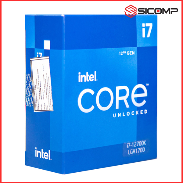 CPU INTEL CORE I7-12700K TRAY (3.8GHZ TURBO UP TO 5.0GHZ, 12 NHÂN 20 LUỒNG, 25MB CACHE, 125W) - SOCKET INTEL LGA 1700/ALDER LAKE), Picture 2