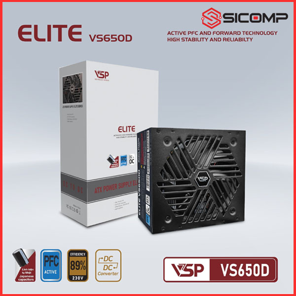 NGUỒN VSP ELITE ACTIVE PFC VS650D, Picture 2