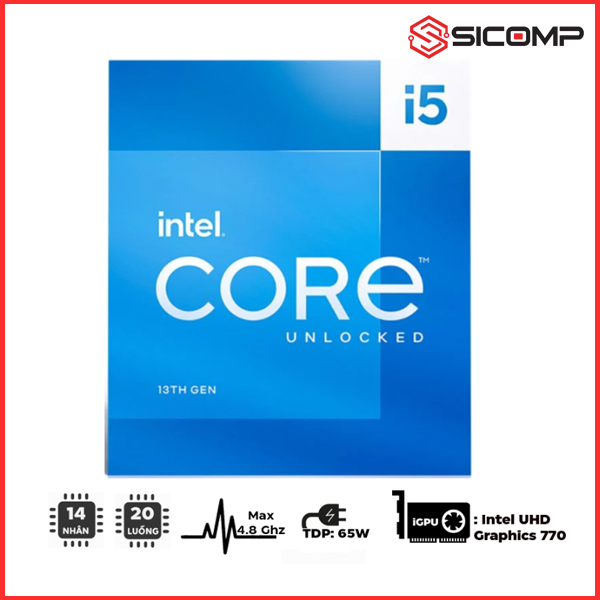 CPU INTEL CORE I5-13500 TRAY KHÔNG FAN (UP TO 4.8GHZ, 14 NHÂN 20 LUỒNG, 24MB CACHE, 65W) - SOCKET INTEL LGA 1700/RAPTOR LAKE), Picture 2