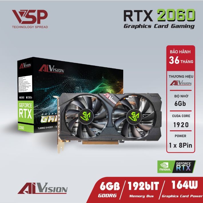 Picture of  CARD MÀN HÌNH AIVISION GEFORCE RTX 2060 6GB
