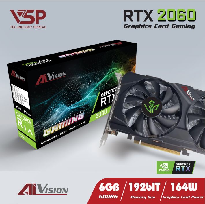  CARD MÀN HÌNH AIVISION GEFORCE RTX 2060 6GB, Picture 2