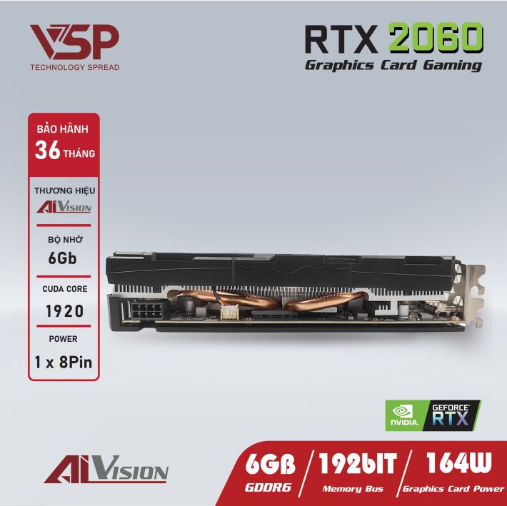  CARD MÀN HÌNH AIVISION GEFORCE RTX 2060 6GB, Picture 4