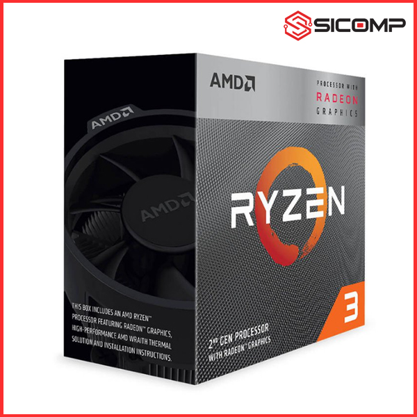 CPU AMD RYZEN 3 3200G (3.6GHZ TURBO UP TO 4.0GHZ, 4 NHÂN 4 LUỒNG, 4MB CACHE, RADEON VEGA 8, 65W) - SOCKET AMD AM4, Picture 1