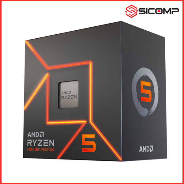Picture of CPU AMD RYZEN 5 7600 (3.8 GHZ UPTO 5.1GHZ / 38MB / 6 CORES, 12 THREADS / 65W / SOCKET AM5)