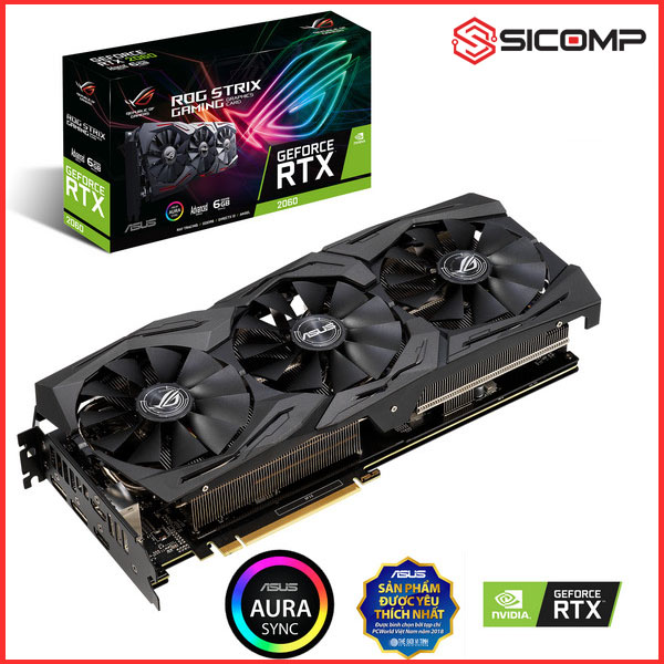 CARD MÀN HÌNH ASUS ROG - STRIX RTX 2060 OC 6GB GAMING - GDDR6 ( NO BOX ), Picture 1