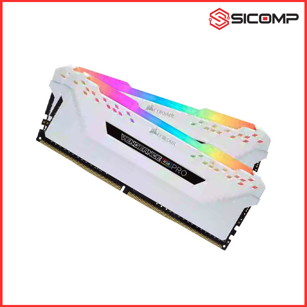 RAM DESKTOP CORSAIR VENGEANCE RGB PRO HEAT SPREADER WHITE 16GB (2x8GB), Picture 2