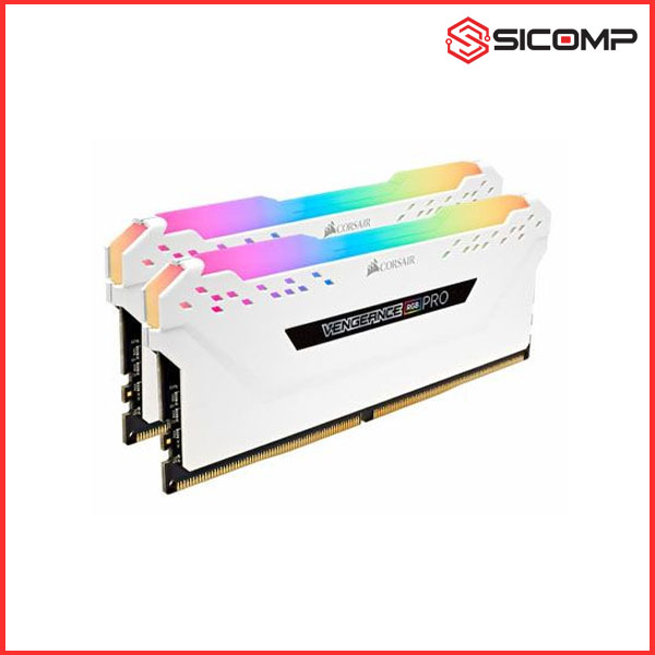 RAM DESKTOP CORSAIR VENGEANCE RGB PRO HEAT SPREADER WHITE 16GB (2x8GB), Picture 3