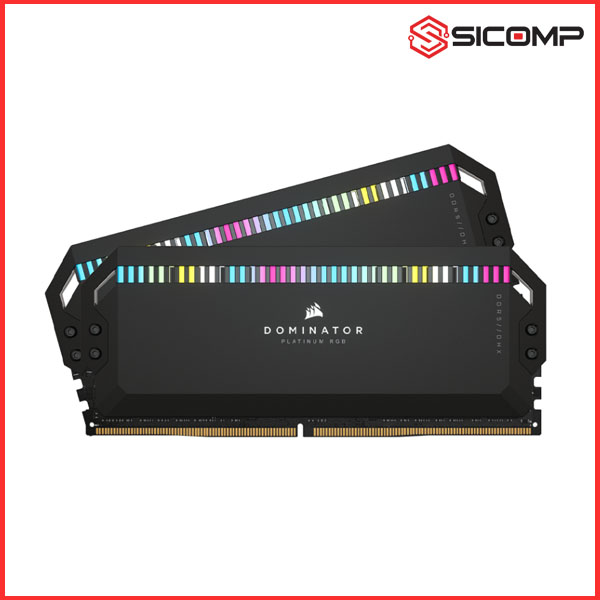 Picture of RAM DESKTOP CORSAIR DOMINATOR PLATINUM RGB BLACK 32GB (2X16GB) DDR5 5600MHZ