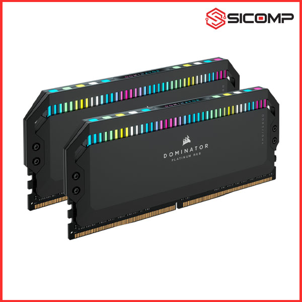 RAM DESKTOP CORSAIR DOMINATOR PLATINUM RGB BLACK 32GB (2X16GB) DDR5 5600MHZ, Picture 2