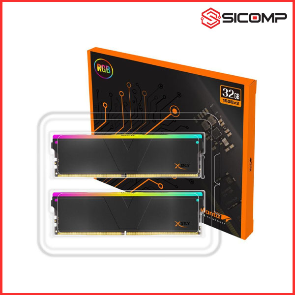Picture of RAM DESKTOP V-COLOR MANTA XSKY RGB (BLACK) DDR5 32GB (16GBx2) BUS 6000 - TMXSL1660836KWK