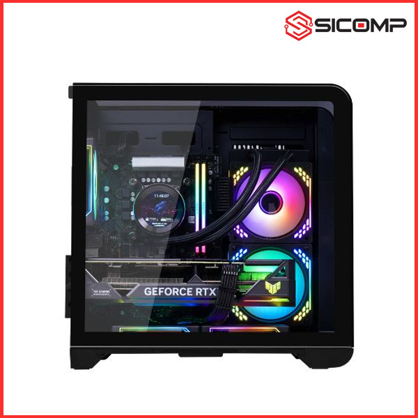 VỎ CASE MIK BARBATOS M BLACK - (Tặng 3 fan ARGB khi build PC), Picture 2