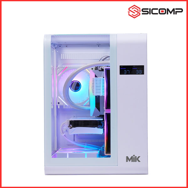 VỎ CASE MIK BARBATOS M WHITE - (Tặng 3 fan ARGB khi build PC), Picture 5