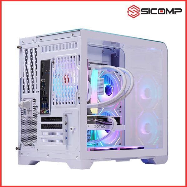 VỎ CASE MIK BARBATOS M WHITE - (Tặng 3 fan ARGB khi build PC), Picture 3