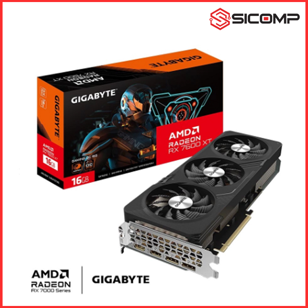 CARD MÀN HÌNH GIGABYTE RADEON RX 7600 XT GAMING OC 16G (HÃNG ĐỔI BẢO HÀNH NEW), Picture 8