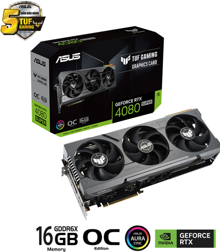 VGA Asus Tuf Gaming Geforce RTX 4080 Super 16GB