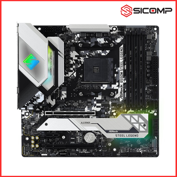 MAINBOARD ASROCK B550M STEEL LEGEND (AMD B550, SOCKET AM4, M-ATX, 4 KHE RAM DDR4), Picture 2