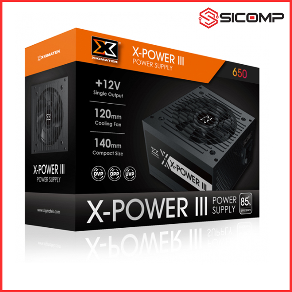 NGUỒN XIGMATEK X-POWER III 650 - 600W EN45990 (MÀU ĐEN), Picture 1
