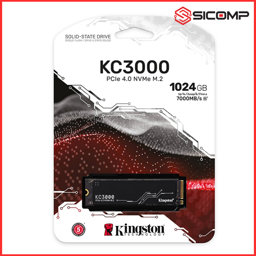 Picture of Ổ CỨNG SSD KINGSTON KC3000 1024GB NVME M.2 2280 PCIE GEN 4 X 4 (ĐỌC 7000MB/S, GHI 6000MB/S)-(SKC3000S/1024G)