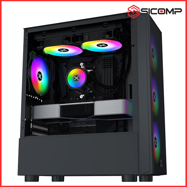 VỎ CASE XIGMATEK NYX AIR 3F (MATX/ MID TOWER/ MÀU ĐEN/ 3 FAN RGB), Picture 2