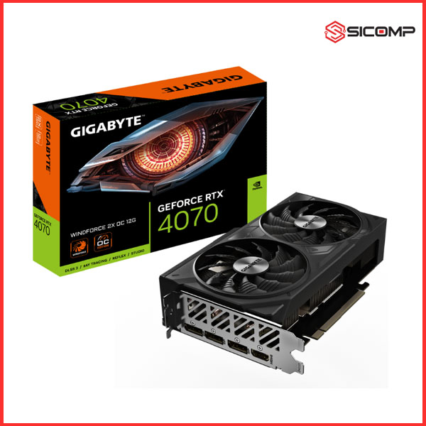 CARD MÀN HÌNH GIGABYTE GEFORCE RTX 4070 WINDFORCE 2X OC 12G - (GV-N4070WF2OC-12GD), Picture 1