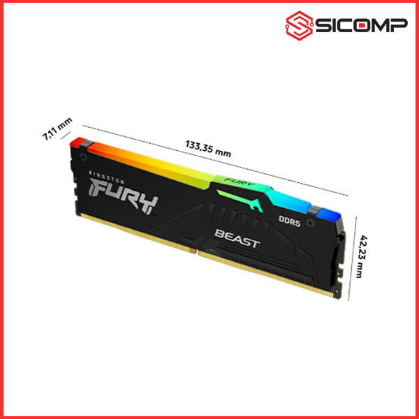 RAM DESKTOP KINGSTON FURY BEAST 64GB (2 x 32GB) RGB | BUS 6000 (KF560C40BBAK2-64), Picture 3