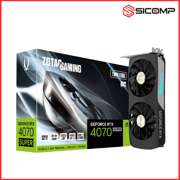 CARD MÀN HÌNH ZOTAC GAMING GEFORCE RTX 4070 SUPER TWIN EDGE OC 12GB - DÙNG LƯỚT, Picture 1