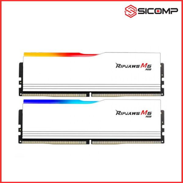 RAM DESKTOP G.SKILL RIPJAWS M5 RGB 32GB (2x16GB) BUS 6000MHZ-WHITE-RM5RW, Picture 1