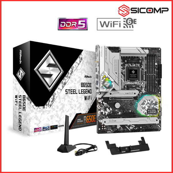 MAINBOARD ASROCK B650E STEEL LEGEND WIFI (AMD B650, SOCKET AM5, ATX, 4 KHE RAM DDR5), Picture 1