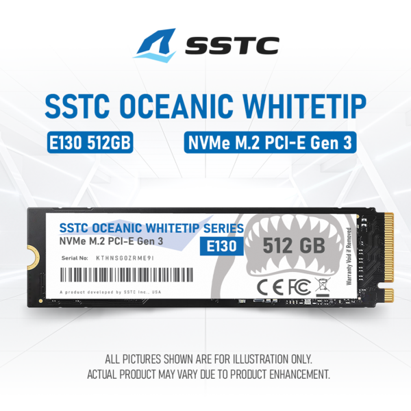 Ổ CỨNG SSD SSTC E130 512GB M2 NVME GEN 3 ( ĐỌC: 3200MB/S - GHI: 1400MB/S), Picture 1