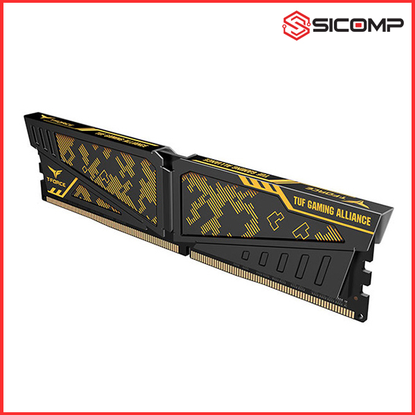 RAM DESKTOP TEAMGROUP T-FORCE VULCAN TUF GAMING ALLIANCE YELLOW 8GB BUS 3200 D4, Picture 2