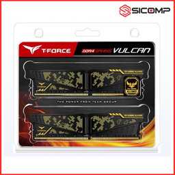 Picture of RAM TEAMGROUP T-Force Vulcan TUF Gaming Alliance Yellow 16GB (2x8GB) Bus 3200 DDR4